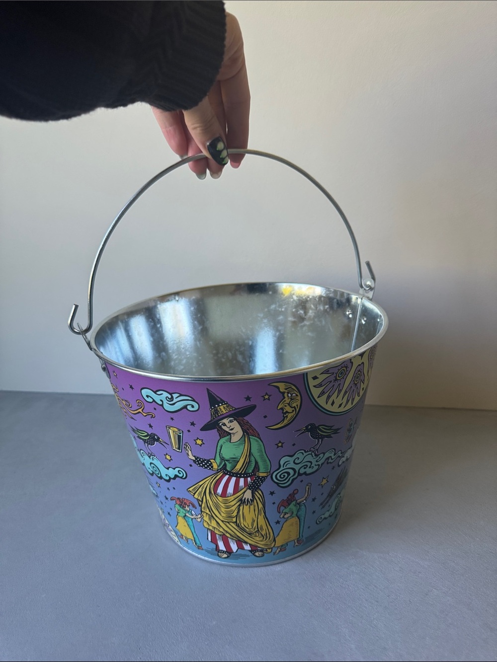 nwot mcmenamins ice bucket house decor accent piece planter pot metal catchall